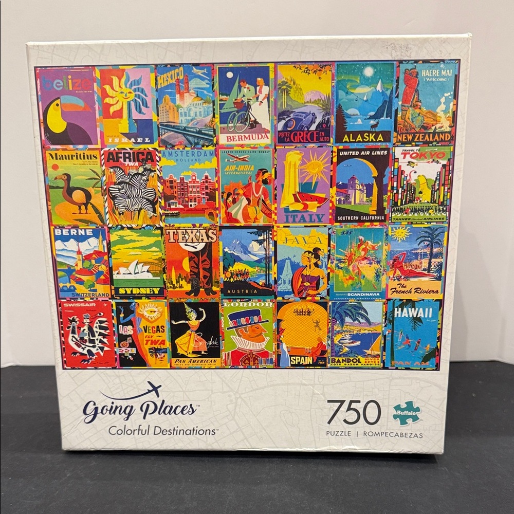 Buffalo Games Going Places Colorful Destinations 750 piece puzzle